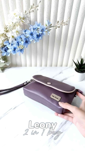 Leony 2in1 bag by Biru Tsabita bahan kulit waterproof