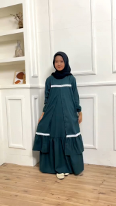 Gamis Anak Perempuan Terbaru Gamis Anak Muslimah Aplikasi Renda Usia 5-12 Tahun