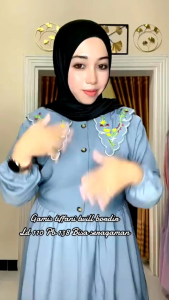 ELMA DRESS BORDIR GAMIS WANITA TERBARU & GAMIS LEBARAN 2024 BAHAN TIFFANY TWILL