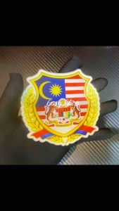 🇲🇾Malaysia Flag Acrylic Emblem Sticker Vehicles Spare Parts & Accessories Automobile Spare Parts External Parts Emblems