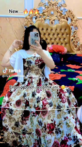 Desain Dress Kancing Lonceng Cantik Rayon Casual Baju Wanita
