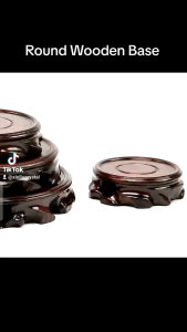 Natural Stone Wooden Round Base 90mm/110mm