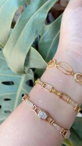 GELANG ELEGANT RANDOM XUPING GOLD FULL PERMATA CANTIK PERHIASAN DEWASA MODEL TERBARU ANTI LUNTUR