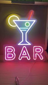 ป้ายไฟ ป้ายไฟร้าน ป้ายไฟตัวอักษร ป้ายไฟวิ่ง ป้ายร้านเหล้า ป้ายไฟตกแต่ง ป้ายไฟled ป้ายไฟนีออน BAR+แก้ว รุ่นใหม่1450บาท