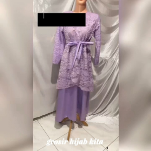 MAXI SHERIN KID APLIKASI MUTIARA TEMBAK/GAMIS BRUKAT ANAK PEREMPUAN
