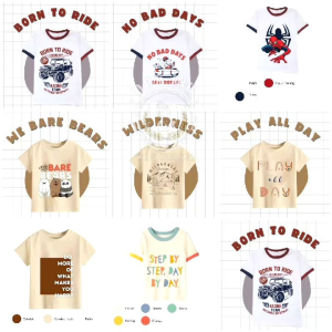 Kaos Anak-Anak Kids Gambar & Sablon Pestisol Bahan Combet24s