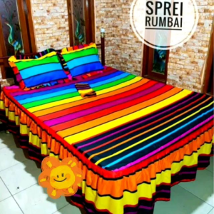 DISCOUNT sprei rumbai kotak kotak