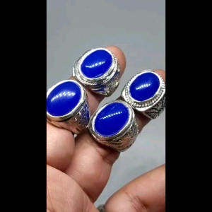 CINCIN BLUE MIZONE SPIRTUS DIM 16 - 18 MM / cincin batu akik murah