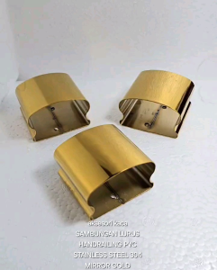 KONEKTOR LURUS SAMBUNGAN GOLD HANDRAIL PVC HANDRAILING EMAS STAINLESS STEEL 304