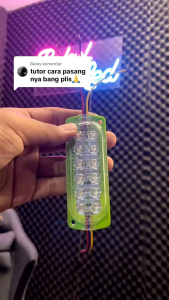 Lampu 12mata mode kedip flash dan diam 3kabel 12-24 volt