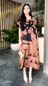 Daster Fuji Karet Depan Bahan Rayon Premium Busui Friendly Adem