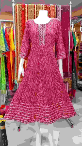 ✈️Anarkali kurta ชุดอนากาลีนำเข้าจากอินเดีย งานมัดย้อมสไตล์ไม่ซ้ำใคร สินค้าพร้อมส่ง