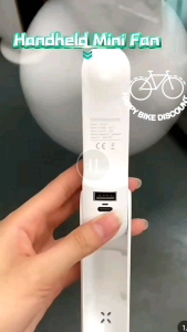 Cute Portable Mini Fan Handheld Rechargeable Fan Pocket Fan Desk Fan Mobile Fan Personal Fan Power Bank Mini Flash Light