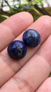 LAPIS LAZULI ลาพิส ลาซูลี 12 มม.หินแท้ ลายสวยเฉพาะตัว จัดเซตคู่ต่างหู