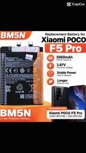 BM5N 5060mAh Replacement Battery for Xiaomi POCO F5 Pro 23013PC75G 23013PC75I 3.87V