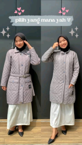 [BACK IN STOK] HIJACKET BELVA SERIES BAHAN MIQRO QUILTING PARACHUTE - JAKET WANITA BAHAN TERBAIK