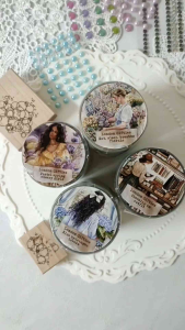 Fairy Lights Journal - READY STOCK/ art journaling/ scrapbook deco/ LG: Blue Hydrangea Lovers girls PET tape (kiss cut)