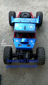 Termurah!.. Baterai RC Dobel power 3.7V - 4.8V 6900mAh + USB charger  Awet tahan lama mantap ..