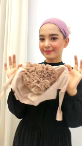 Inner Cepol Dagu Brukat || Bahan Rayon Premium Poliester Kuping Terbuka || Ciput Hijab Anti Budeg