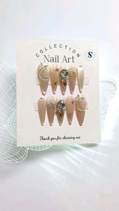 Móng tay thiết kế Nail box mắt mèo nude mã số AB40