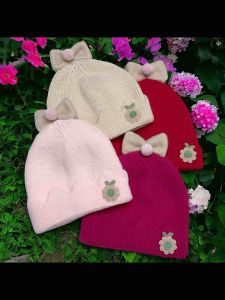Baby 0-24 Months Old Girl Bow Tie Bonnet Korean Japanese Style Baby Smooth Hats Quality FH-1011