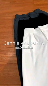 JENNIE KNIT PANTS CELANA KULOT HIGHWAIST KNIT KANCING 2