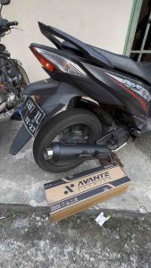 Knalpot TABUNG VARIO+Cover/Tameng Original AVANTE Motor Vario Beat Aerox Nmax Pcx Mio Suara Ngebas