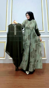 GAMIS SET INNER DAN OUTER 2 IN 1 BAHAN CERUTY LD 110 PB 140 TERBARU TERMURAH BEST SELLER TANGAN PERTAMA KONVEKSI