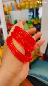 Vòng tay đá Mắt Mèo đỏ bản 8 li - 1.2 sen mang lại Tài Lộc May Mắn cho Nữ.