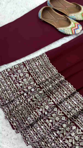 (PREORDER) Launching New Designer Party Wear Look Full Heavy Embroidery Sequence Work Gown MK1042 GOWN