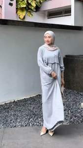 Amira Dress Bahan Kaos Cotton Combed by Lanre dan Gamis Rempel Busui Jumbo