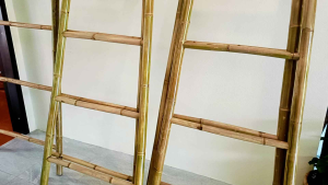 ราวตากผ้า  ที่พาดผ้าเช็ดตัวไม้ไผ่ บันไดแขวนผ้าโรงแรม บันไดแขวนผ้าริสอร์ทBamboo towel holder