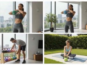 KETTLEBELL นุ่มนิ่ม 2.5-10KGวัสดุเป็นพีวีซี ดัมเบลอยกน้ำหนัก พร้อมส่งในไทย ฟรีถุงมือกันลื่น สำหรับออกกำลังกาย