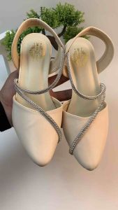 Sendal Heels Pesta Wanita Ujung Runcing Hak Tahu Model Tali Slide - Step Up 25