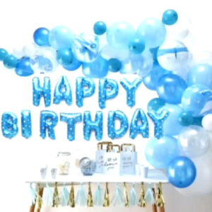 BLUE color DIY letter balloon size 16 inches