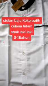 stelan baju kemko hitam putih/jasco anak laki-laki /seragam paud TK Madrasah 3 sampai 11 tahun terbaru Seragam Formal Paud Tk Baju Koko Katun Toyobo Setelan Lengan Panjang Anak - Lazada