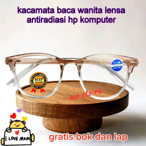 Kacamata baca cocok untuk bunda lensa antiradiasi hp komputer frame7002 ringan nyaman elegant