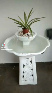 S70 White Sandstone 2 Ft Water Fountain Kolam Air Home Garden Water Feature Balinese Fish Waterfall Feng Shui