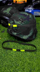 สายรัดหมวกคอบร้า ยางรัดหมวกคอบร้า สายรัดหมวกทหาร ติดแถบสะท้อนแสง