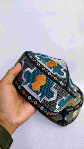 PECI SONGKOK PAKISTAN FULL BORDIR MOTIF TEROMPAH TERBARU