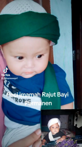 Kopiah Peci Bayi Imamah Permanen langsung pakai 0 Sampai 12 Bulan
