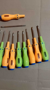 Obeng Tespen Bolak Balik & Min dan Plus Warna Random