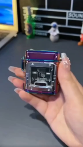 Bật Lửa Điện Plasma Vỏ Trong Suốt Kiêm Đèn Pin Siêu Sáng Đa Năng - Hộp Quẹt Điện Tử Chống Nước Chống Gió Cao Cấp Sạc Nhanh Type-C