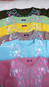 TERBARU GAMIS DEWASA BORDIR BAHAN CTINCLE AIRFLOW