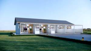 แบบบ้านพักอาศัยรวม 1 ชั้นจั่ว