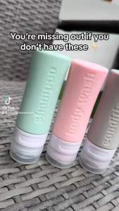PERSONALIZED Waterproof Silicone Travel Bottles Container Leakproof (Laser Engraving)