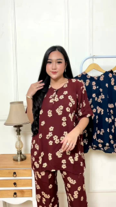 GROSIR Beli 1 Dapat 3 Setelan Celana Panjang Bahan Rayon Busui Fit to L XL