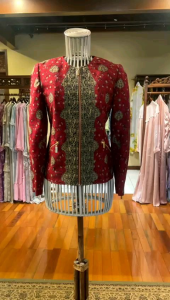 Mantel Pas Viskos Dian Pelangi & Blazer Cardi Wanita untuk Pesta & Kantor