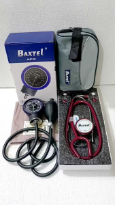 Baxtel APG Purple Ring Aneroid Sphygmomanometer With Burgundy Deluxe Stethoscope