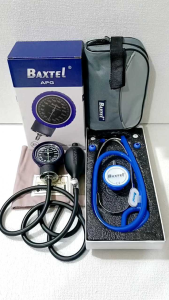 Baxtel APG PURPLE Ring Aneroid Sphygmomanometer With ROYAL BLUE DELUXE Stethoscope